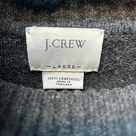 J. Crew Vintage Charcoal 100% Lambswool Sweater - Picture 3 of 6
